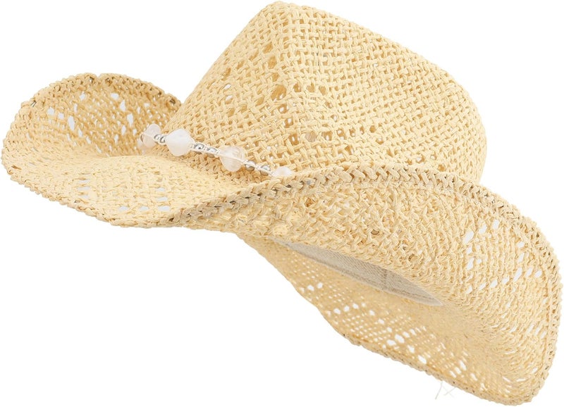 Pro Celia Men Women Cowgirl Straw Western Cowboy Hat - Image 2